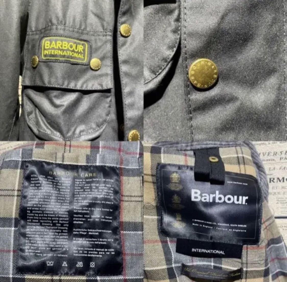 Barbour International バブアー オイルドジャケット 英国製 超希少サイズ ヴィンテージ 黒 UK34 C34/86㎝_画像9