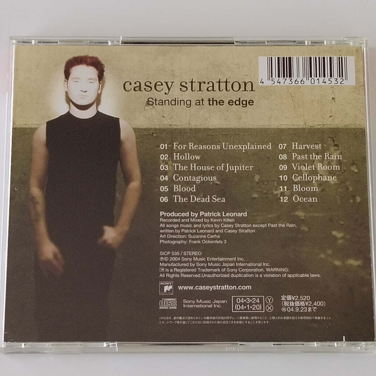 【帯付 国内盤CD】CASEY STRATTON/STANDING AT THE EDGE(SICP-535)ケイシー・ストラットン/スタンディング・アット・ジ・エッジ 2004年1st_画像3