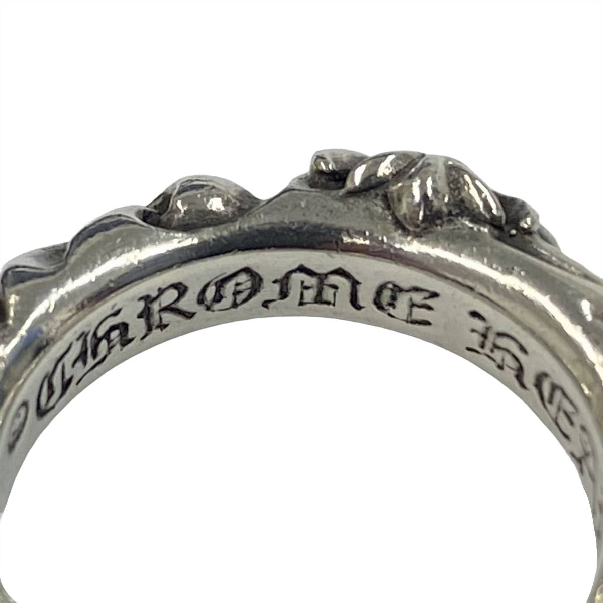 ★正規品★ CHROME HEARTS クロムハーツ CH シルバー 925 SBT BAND RING CHプラス クロス スクロール バンド リング 指輪 11号_画像7