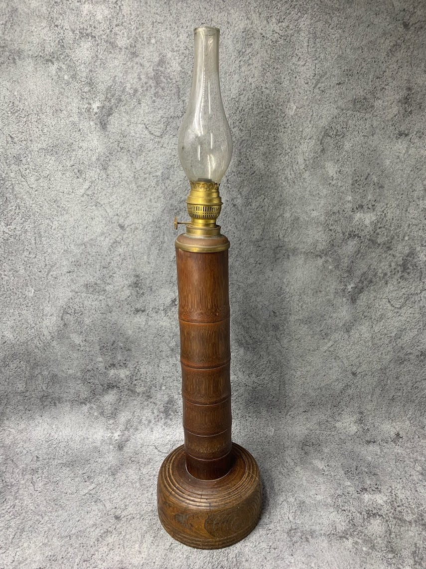 【 明治期 アンティーク オイルランプ 】ランプ 灯具 ランタン ビンテージ 古道具