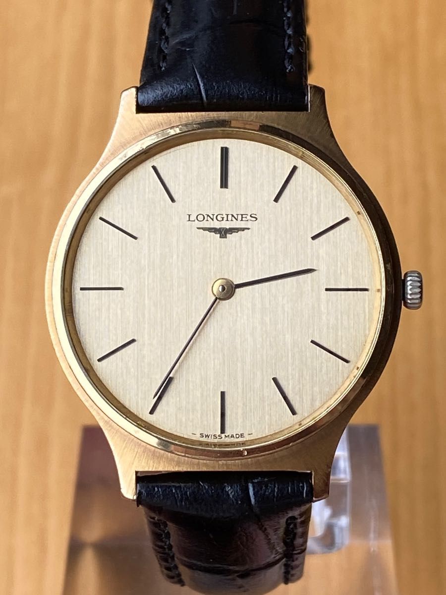 LONGINES ロンジン 手巻き 文字盤 ゴールド動作状況 良好メンズ