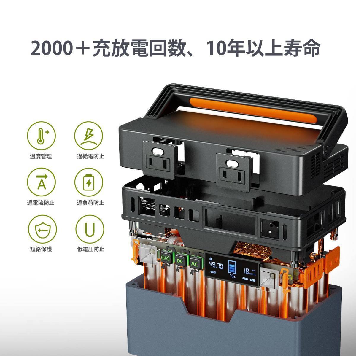 ポータブル電源 500W 164000mAh/606Wh ソーラー充電 | verdadcre.com