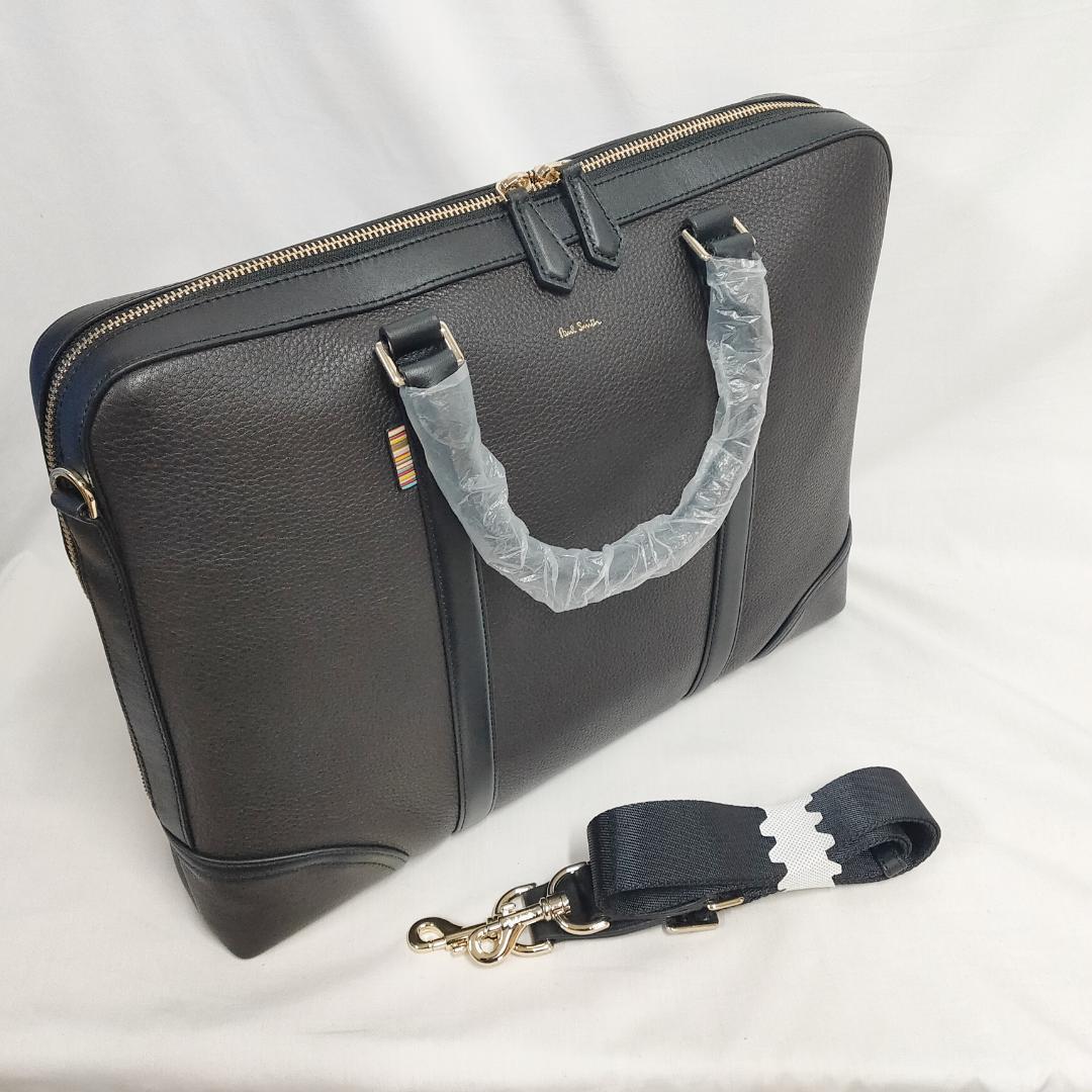 ○☆新品 未使用 Paul Smith トラベルレザー定番2WAYビジネスバッグ
