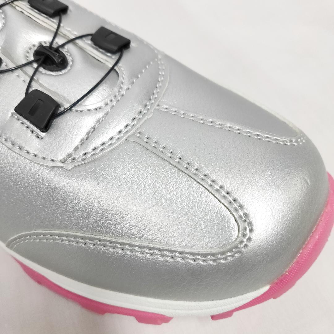 新品 未使用 CASTELBAJAC 定番レディースゴルフシューズ シルバー