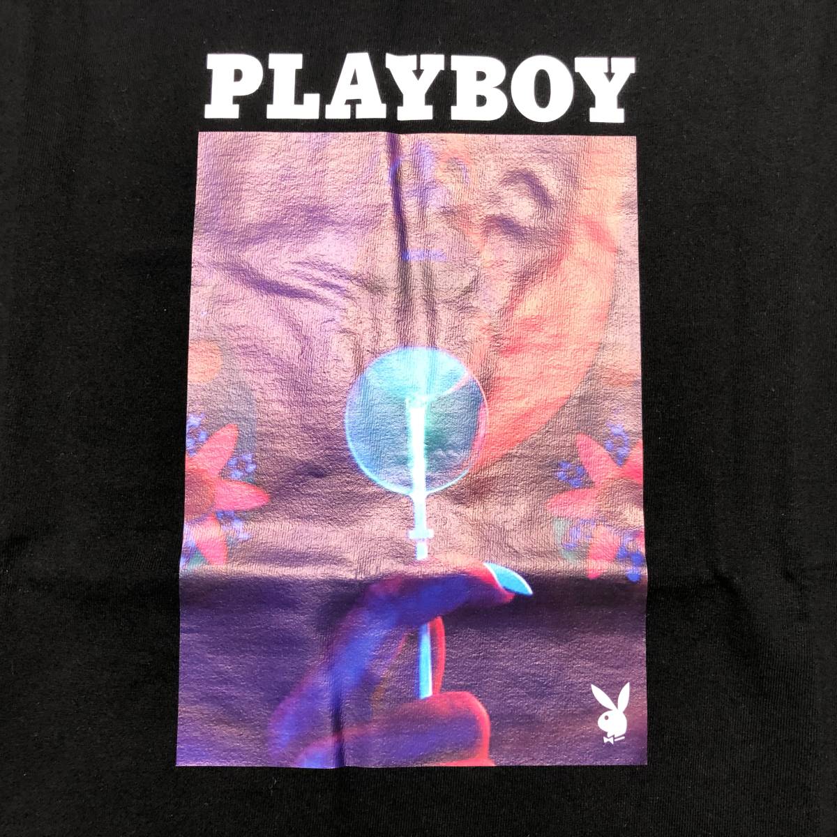 ○★新品未使用　SAMANTHA KINGZ（サマンサキングズ）　PLAYBOY x KINGZコラボフォトTシャツ　M　ブラック★○_画像5