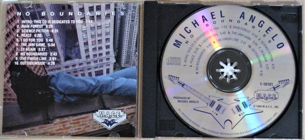 MICHAEL ANGELO /マイケル・アンジェロ＜＜NO BOUNDARIES/ノーバウンダリーズ＞＞ギターインスト　輸入盤 　　　　　_画像3