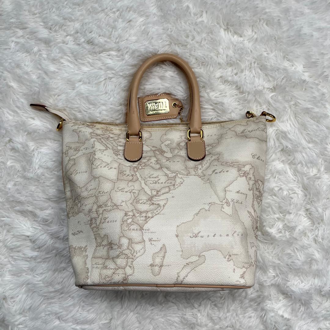 美品 希少 プリマクラッセ 2way 地図柄 ホワイト ショルダー 美品 希少 プリマクラッセ 2way 地図柄 ホワイト ショルダー