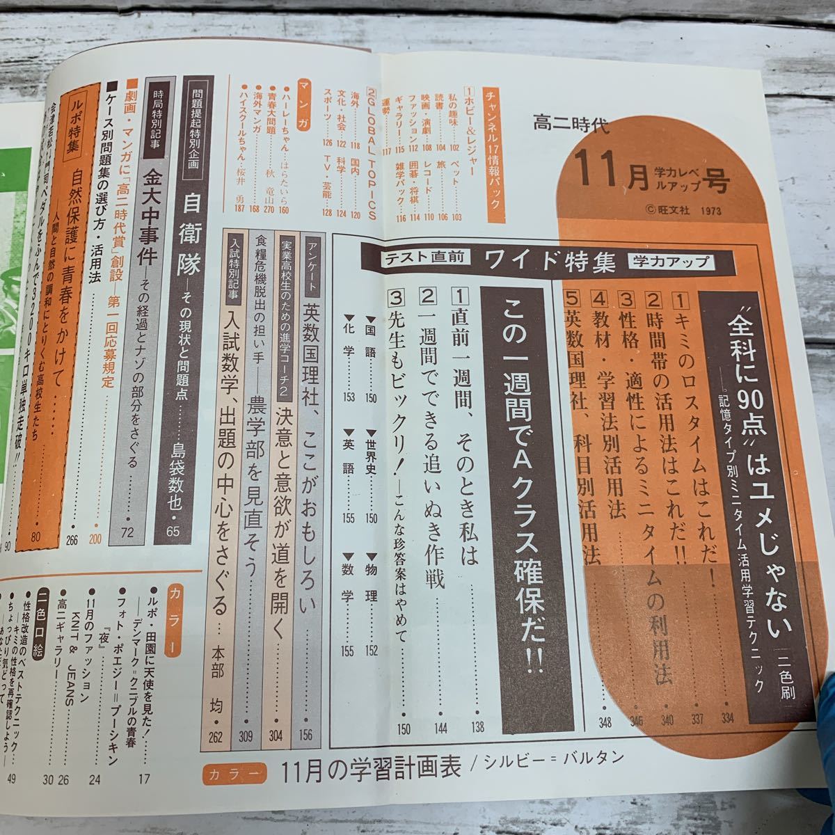 【古本】高ニ時代 昭和48年 11月号 1973年 旺文社 古書 資料 学習 教育 楳図かずお シルヴィ・ヴァルタン_画像4