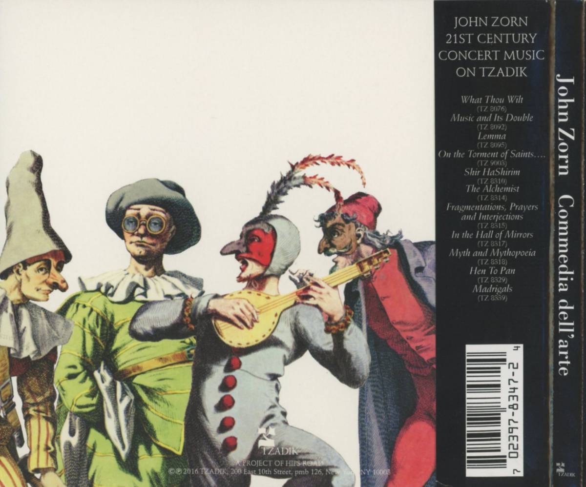 John Zorn - Commedia Dell'arte ; Stephen Gosling, Christian McBride, Tyshawn Sorey, American Brass Quintet, Jay Campbell_画像2