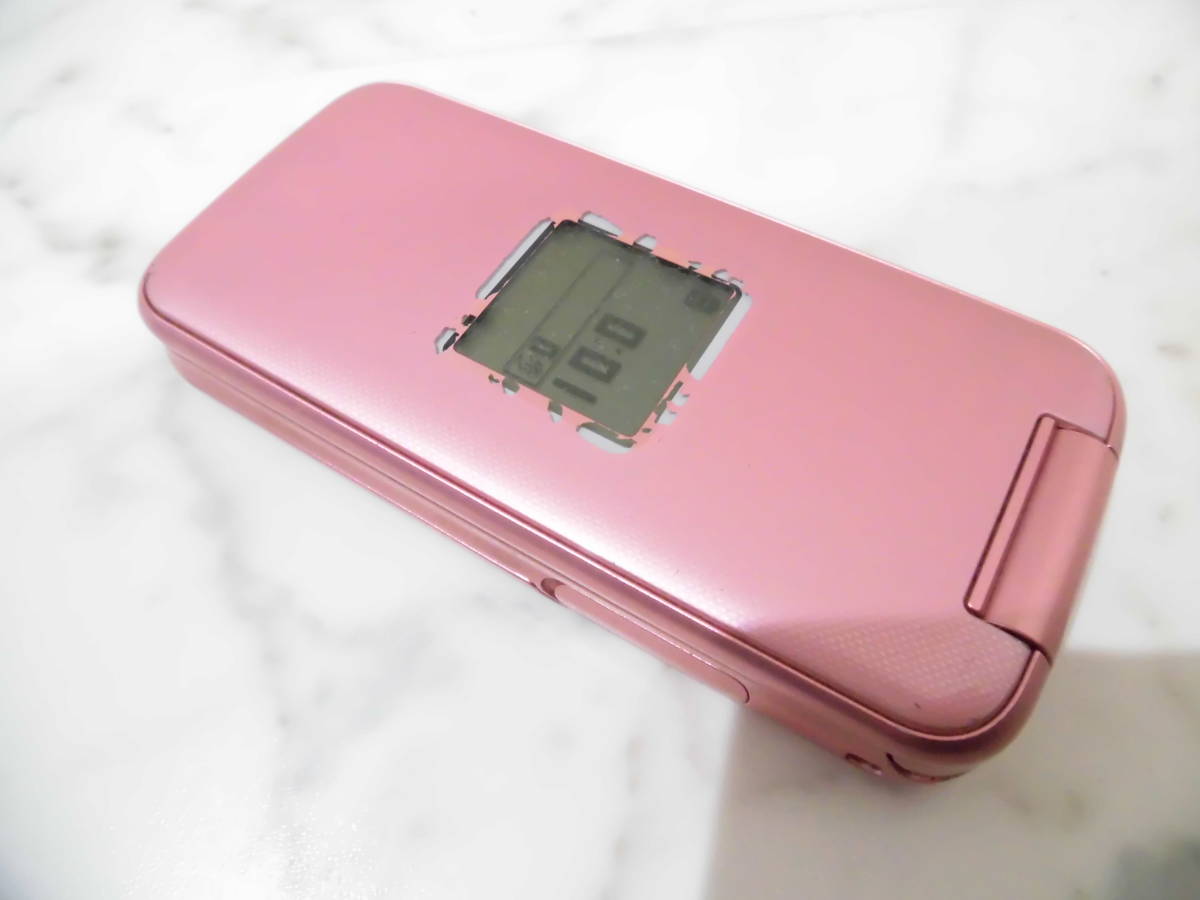 判定〇 NTTdocomo F-02J らくらくホン ドコモ Pink ピンク FUJITSU 富士通 携帯電話 ガラケー_画像4