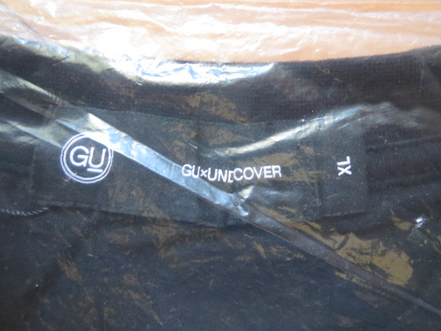 送料無料発送 GU×UNDERCOVER +X ビッググラフィック S/S T-shirt XLサイズ BLACK 正規品 新品未使用タグ付き（撮影、採寸の為開封）_オンラインストア購入