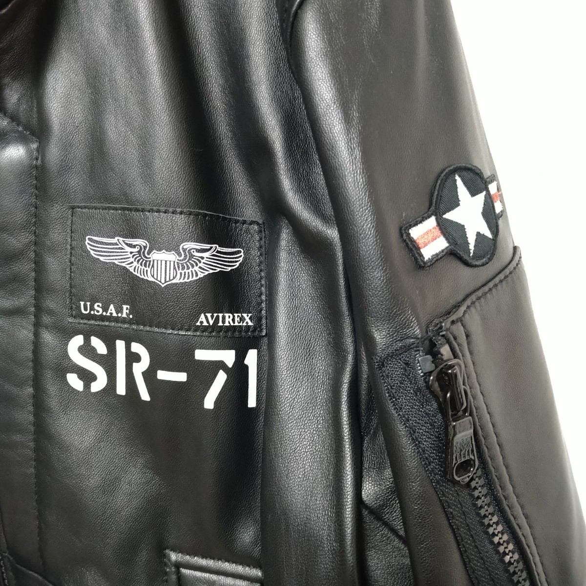 AVIREX/美品メンズ2XL XXL 3L/シープスタンド ジップ ブルゾン AVIREX/美品メンズ2XL XXL 3L/シープスタンド ジップ ブルゾン