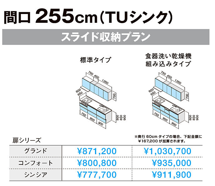 ★クリナップ・システムキッチン食洗付66％OFF★『ラクエラ』シロッコファン・2550mm_画像2