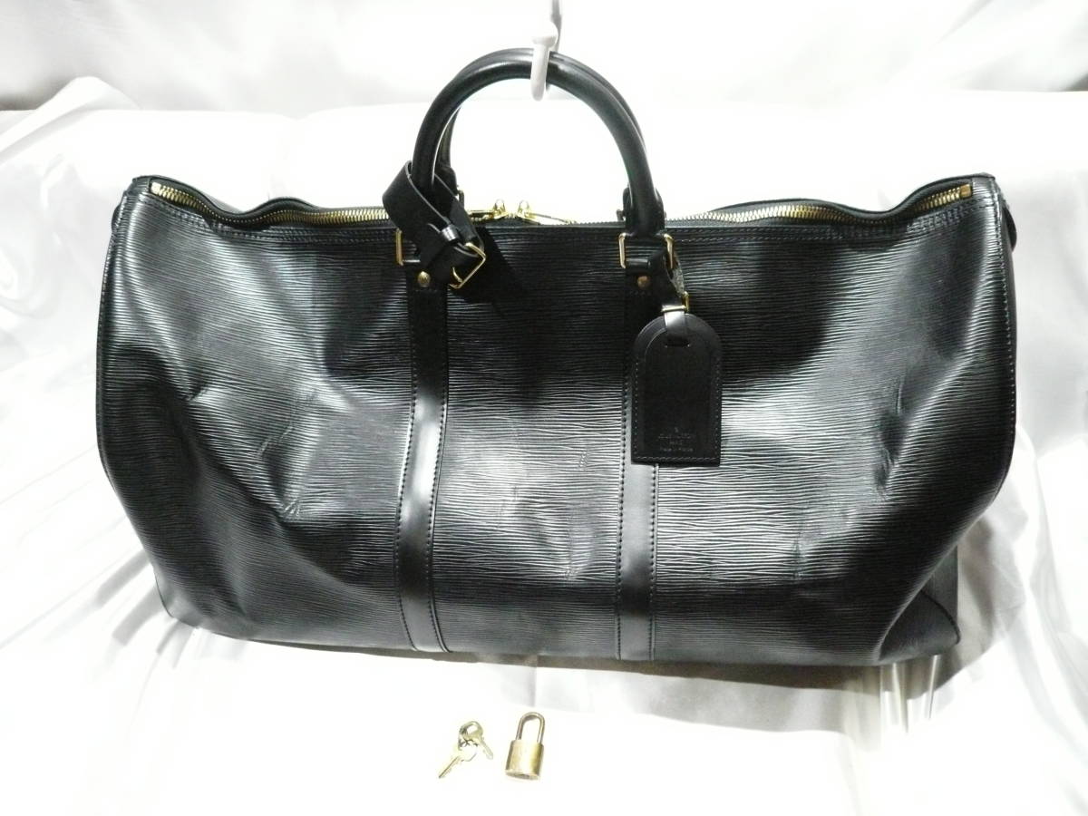 ☆LOUIS VUITTON ルイヴィトン エピ キーポル 55 ノワール ボストン