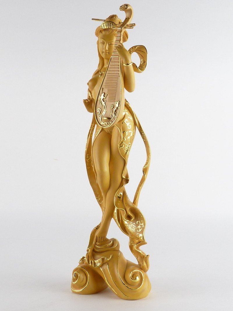 都屋】19 葉小鵬作「裸弁財天」共箱高さ約30cm 幅約9cm×約6.5cm 都屋】19 葉小鵬作「裸弁財天」共箱高さ約30cm 幅約9cm×約6.5cm