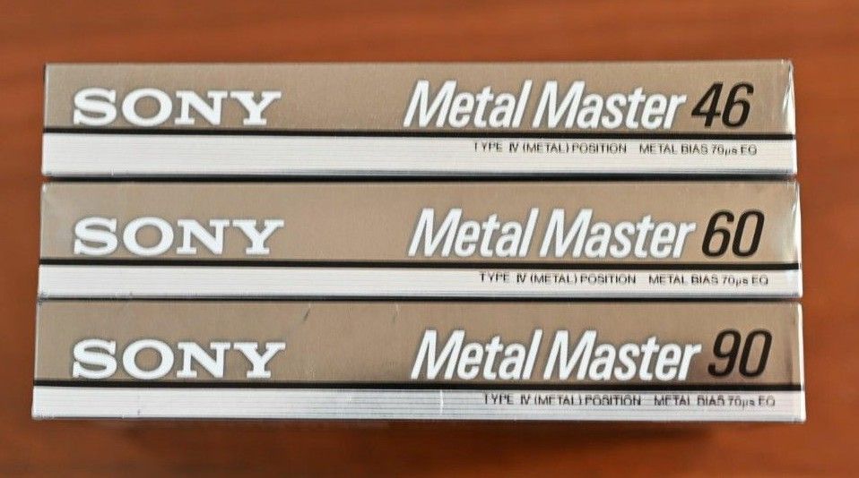 新品未開封　SONY METAL MASTER　メタルポジション　カセットテープ　46分　60分　90分の各１個の3個セット