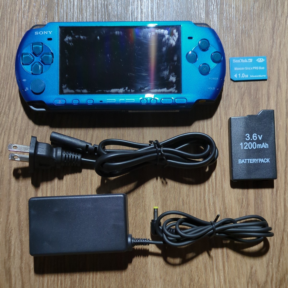ヤフオク! - PSP PSP-3000 バイブラントブルー 一式セット