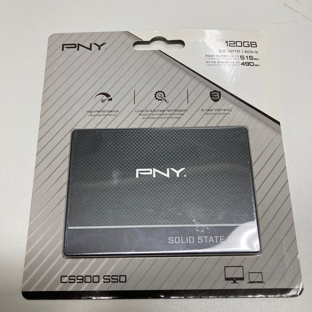 PNY CS900 2.5 inch SATA III ソリッドステートドライブ120GB/SSD7CS900-120-RB