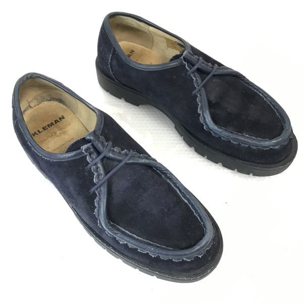 フランス製★KLEMAN(クレマン/UNITED ARROWS★スエード本革/チロリアンシューズ/ブーツ【41/26.0/紺/NAVY】dress shoes◆F-43の画像2