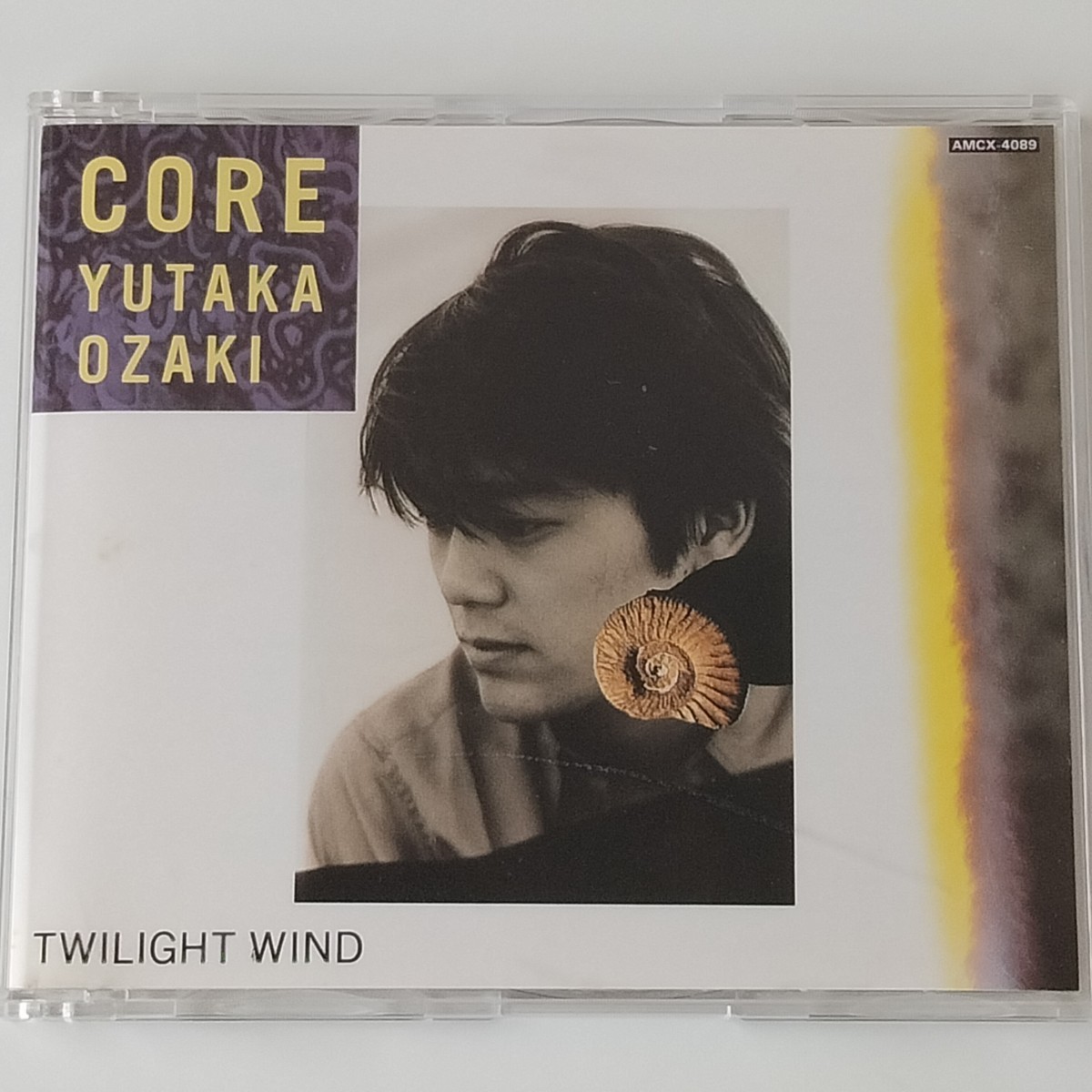 【帯付CDシングル】尾崎豊 / CORE / TWILIGHT WIND (AMCX-4089) YUTAKA OZAKI / 核 街角の風の中 1990年シングルの画像2