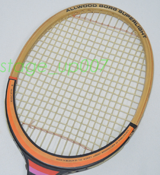 DONNAY（ドネー）／ボルグモデル ウッドラケット/ベルギー製-BJORN BORG/ALLWOOD BORG SUPERLIGHT-／管ZNSQ_画像3