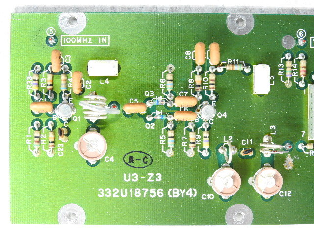 【HPマイクロ波】 Anritsu Frequency Synthesizer取外し 部品取り基板(その7) LOCAL MIX基板/R&KM8,MC4044P,NEC2SC1010,1044他 ジャンク品の画像3