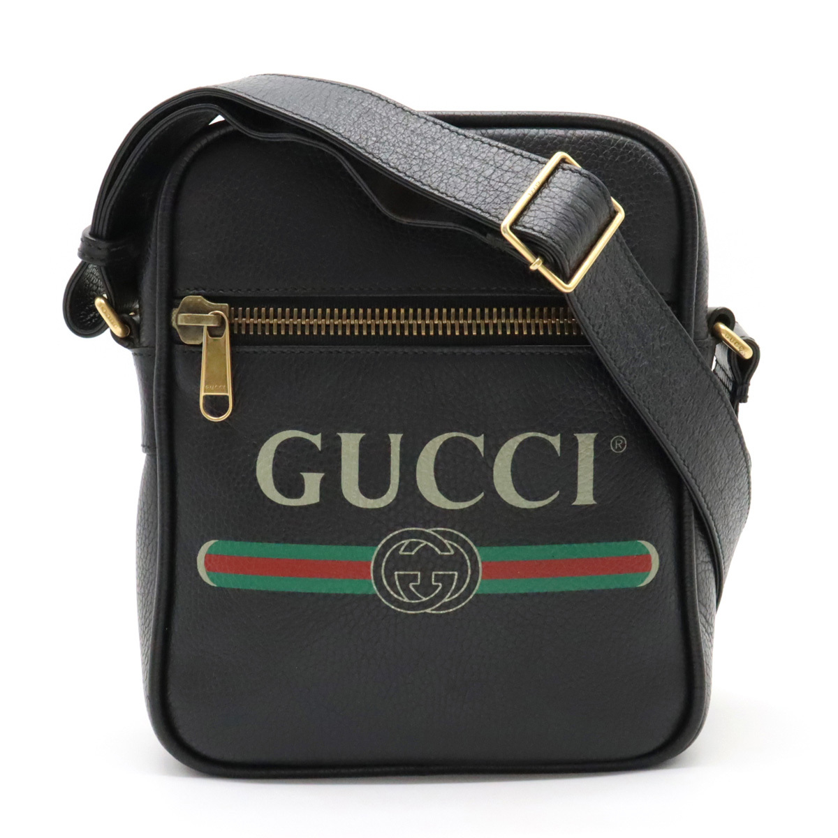 本店は だな様 GUCCI シマ ショルダーバッグ レザー メッセンジャー