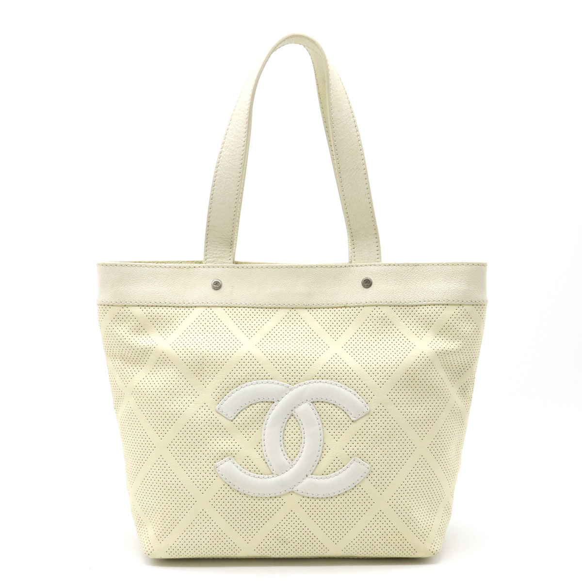 CHANEL シャネル ココマーク パンチング マトラッセ メッシュ トート