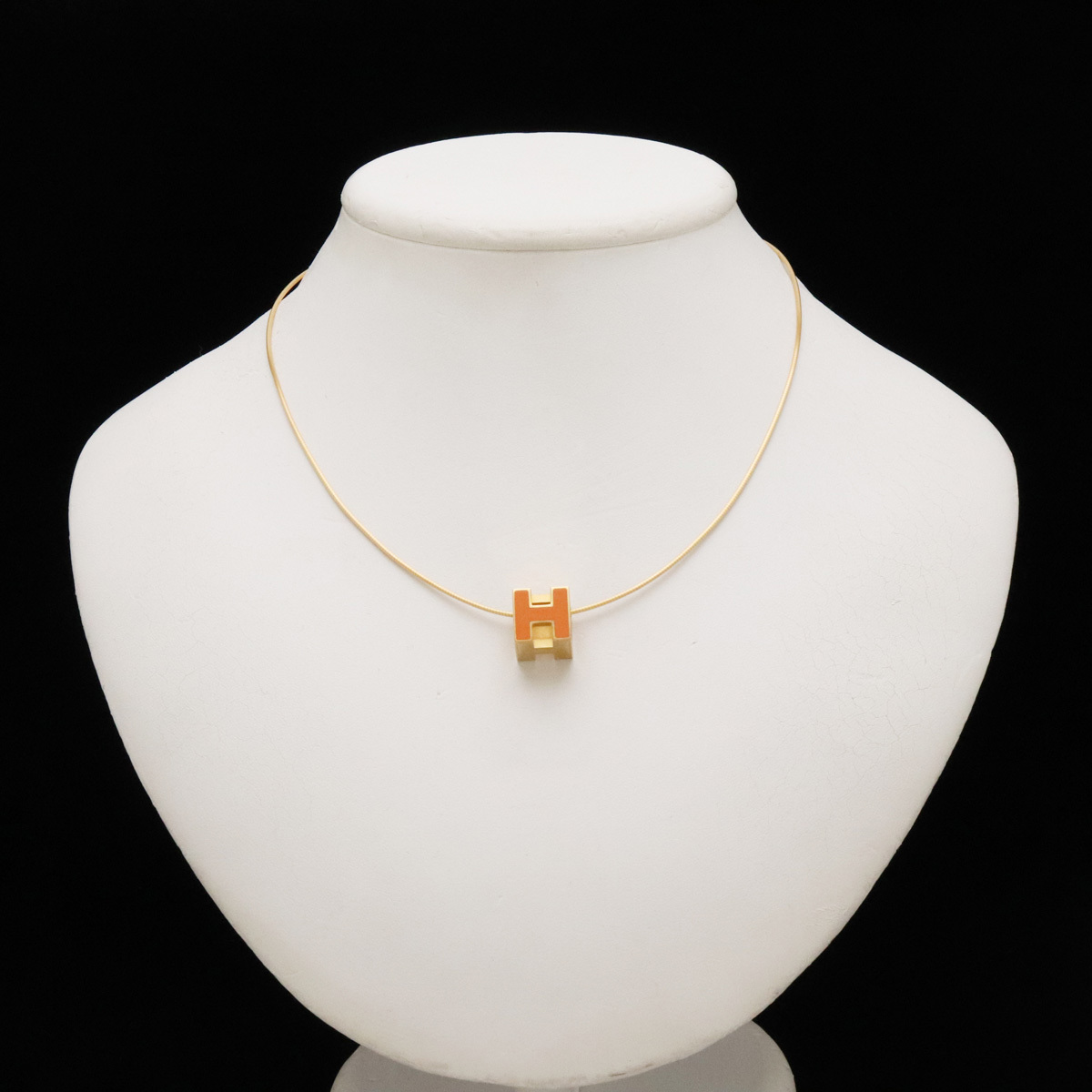 HERMES エルメス カージュドアッシュ Hキューブ Hロゴ ネックレス