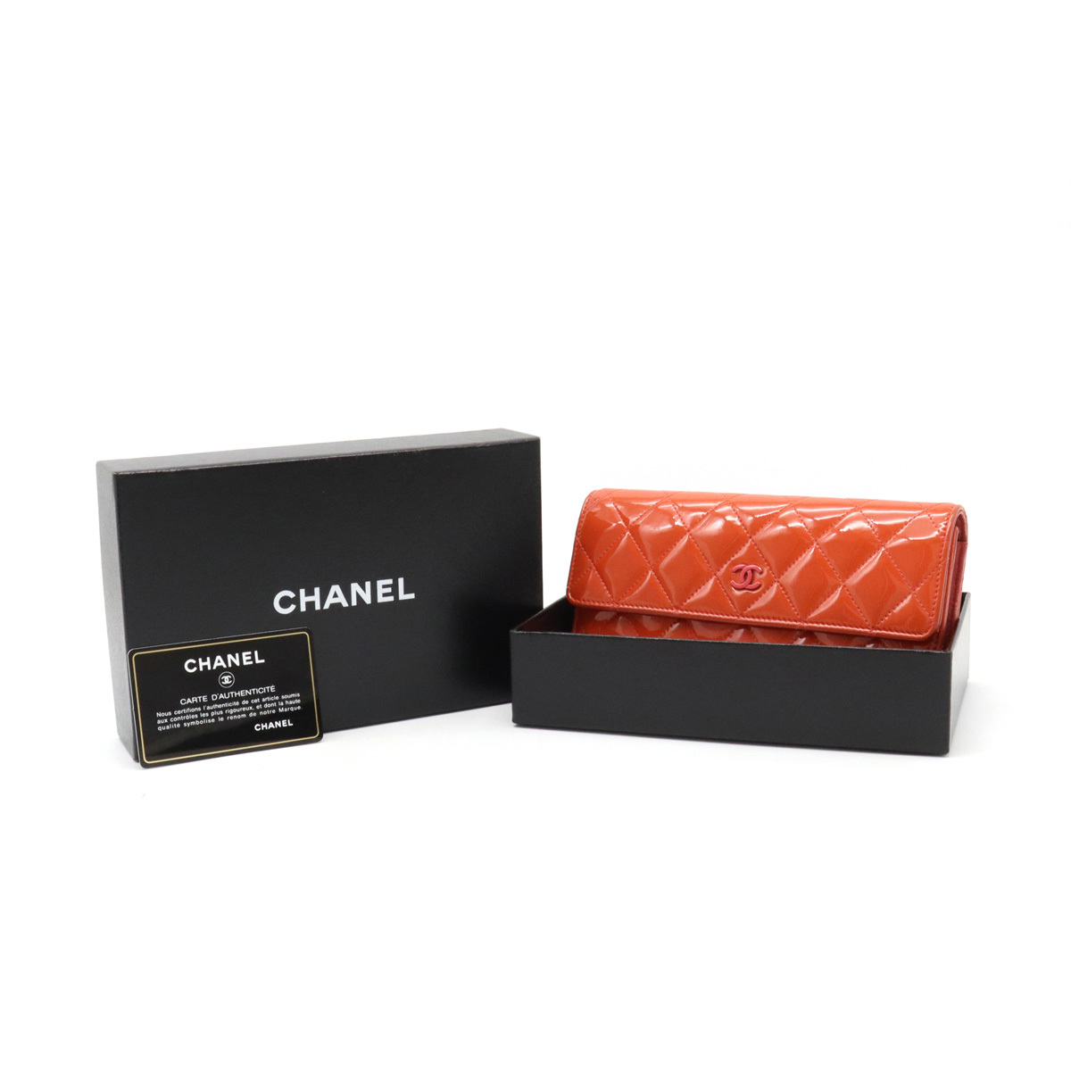CHANEL シャネル マトラッセ ココマーク 2つ折長財布 二つ折り長財布