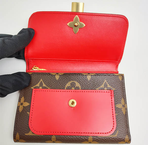 良品】ルイヴィトン ポルトフォイユ・フラワー 三つ折り財布