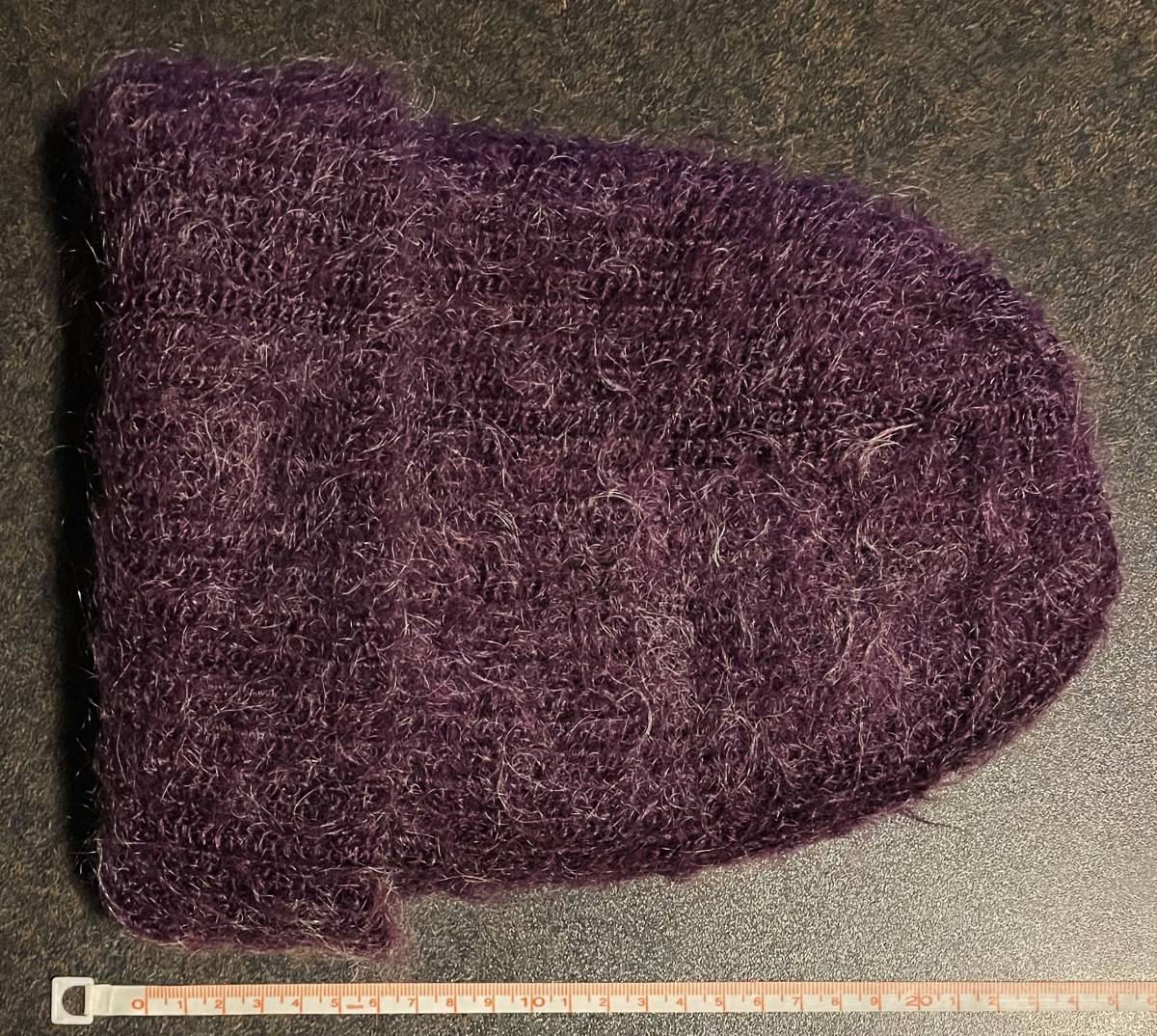  beautiful goods USA made?mo hair?90s Old NEW YORK HAT knit cap / Beanie Free free M~L~XL purple 90 period New York Hat rice made / American made US made Vintage 