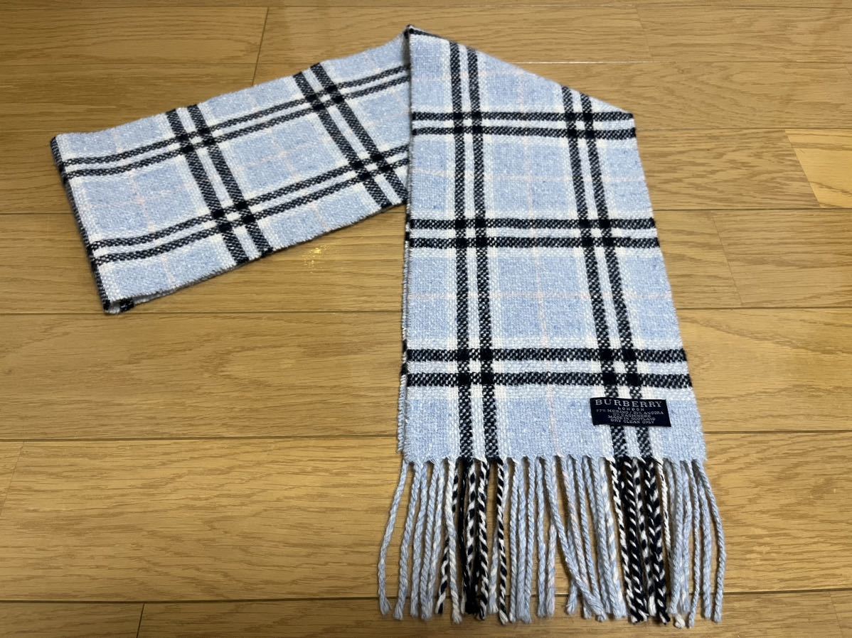 BURBERRY バーバリー マフラー メリノウール77%アンゴラ21 BURBERRY バーバリー マフラー メリノウール77%アンゴラ21