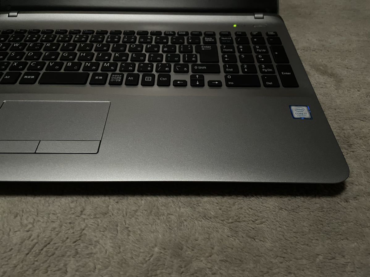 初心者向け ノートパソコン シルバー Windows11pro CORE i7 7700HQ