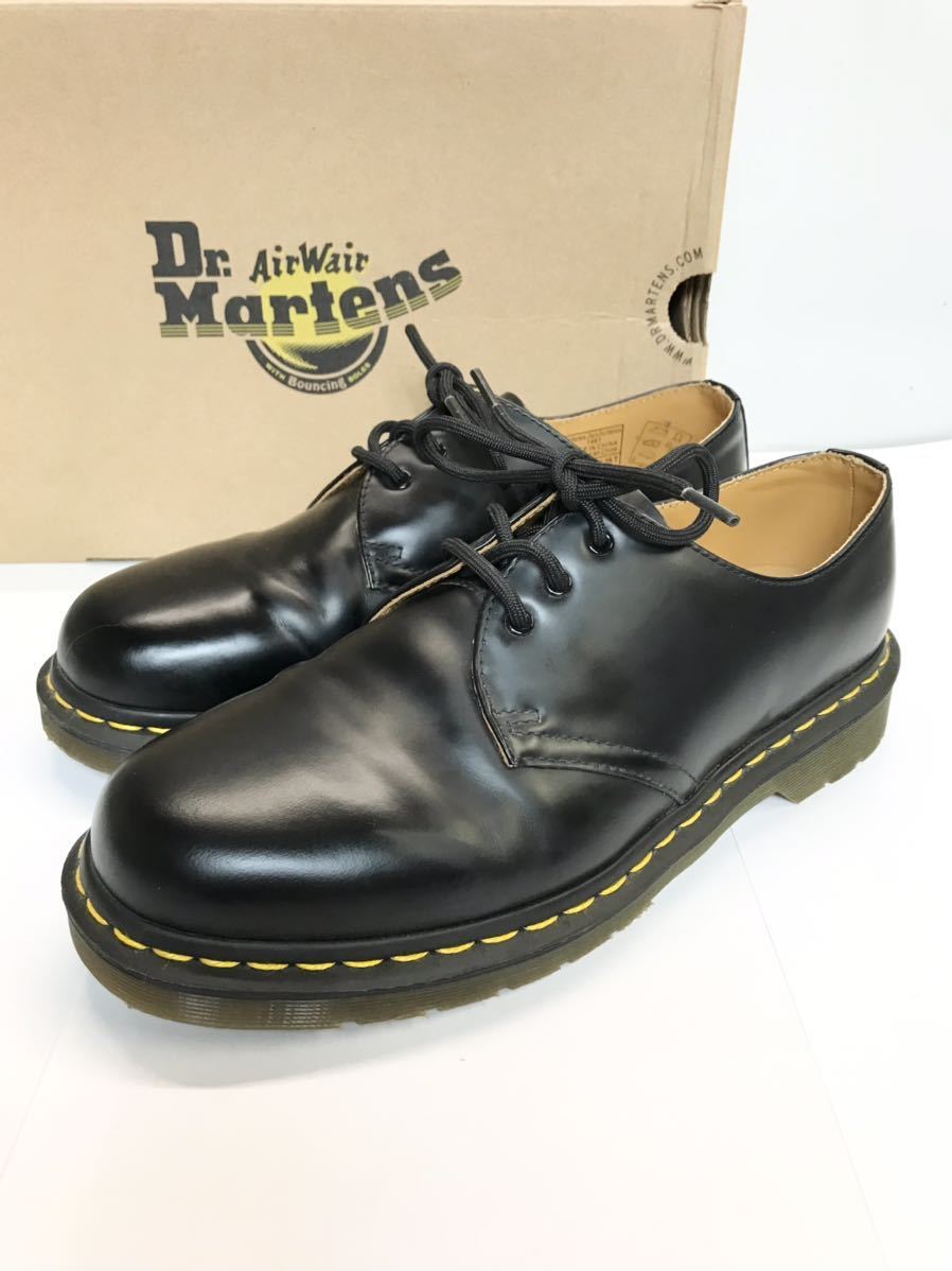 最初の (D) Dr.Martens ドクターマーチン 3ホール レザー ブーツ 7 