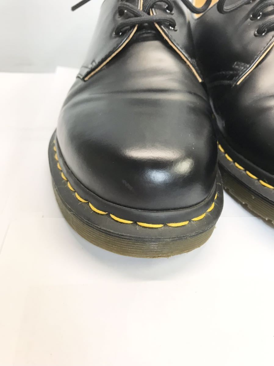 (D) Dr.Martens ドクターマーチン 3ホール レザー ブーツ 7 ブラック シューズ_画像3