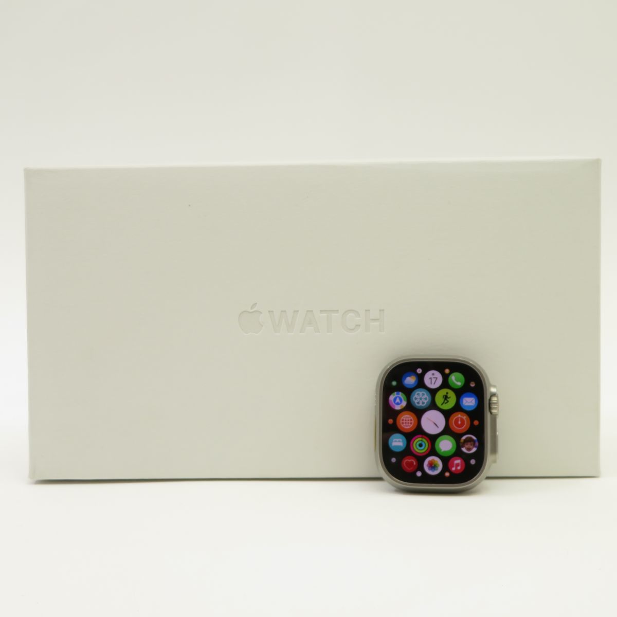 115s Apple Watch/アップルウォッチ Ultra GPS+Cellularモデル 49mm MQFM3J/A オレンジアルパインループ  L 最大容量100％ ※美品