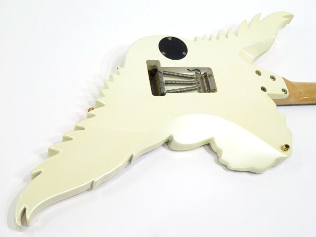 092s*ESPi-e Spee ANGEL Angel White deformation type electric guitar * used 