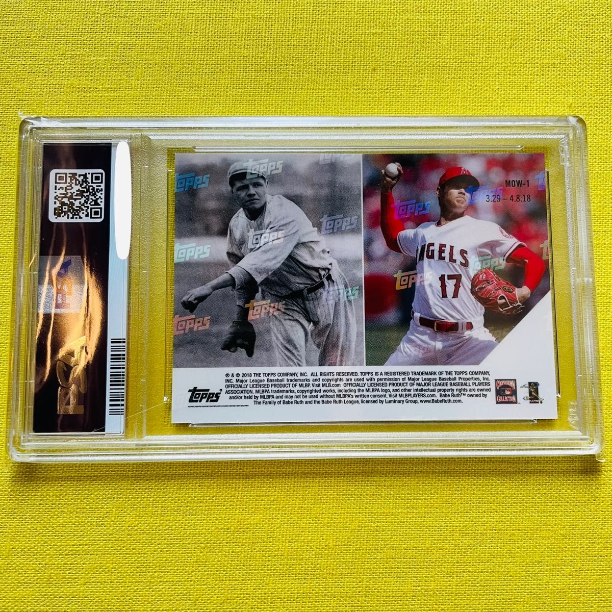 PSA10 鑑定済】ベーブルース 大谷翔平 コラボカード MLB ルーキー