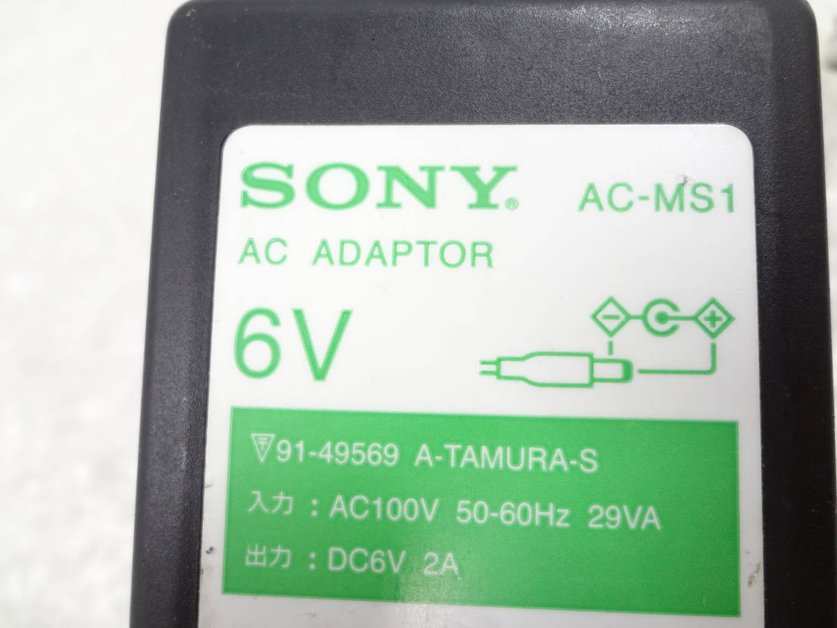  several stock SONY AC adapter AC-MS1 6V 2A used operation goods 