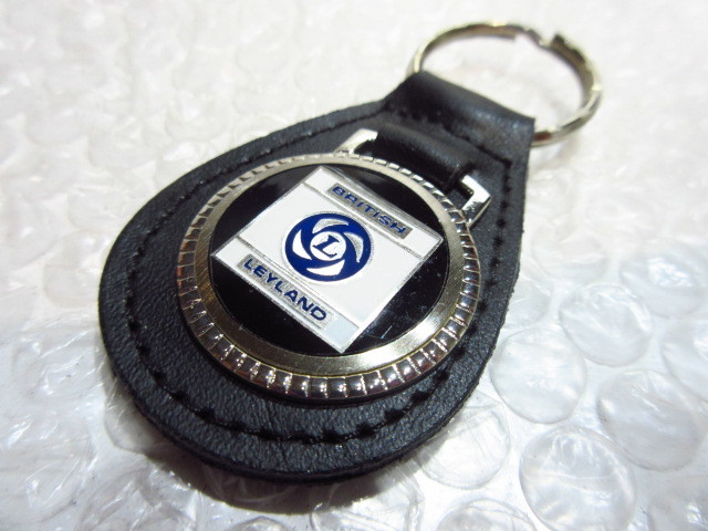 [Spiral] yellowtail tishu* Ray Land original leather key holder S/ aluminium emblem [type3] new goods /BRITISH LEYLAND/