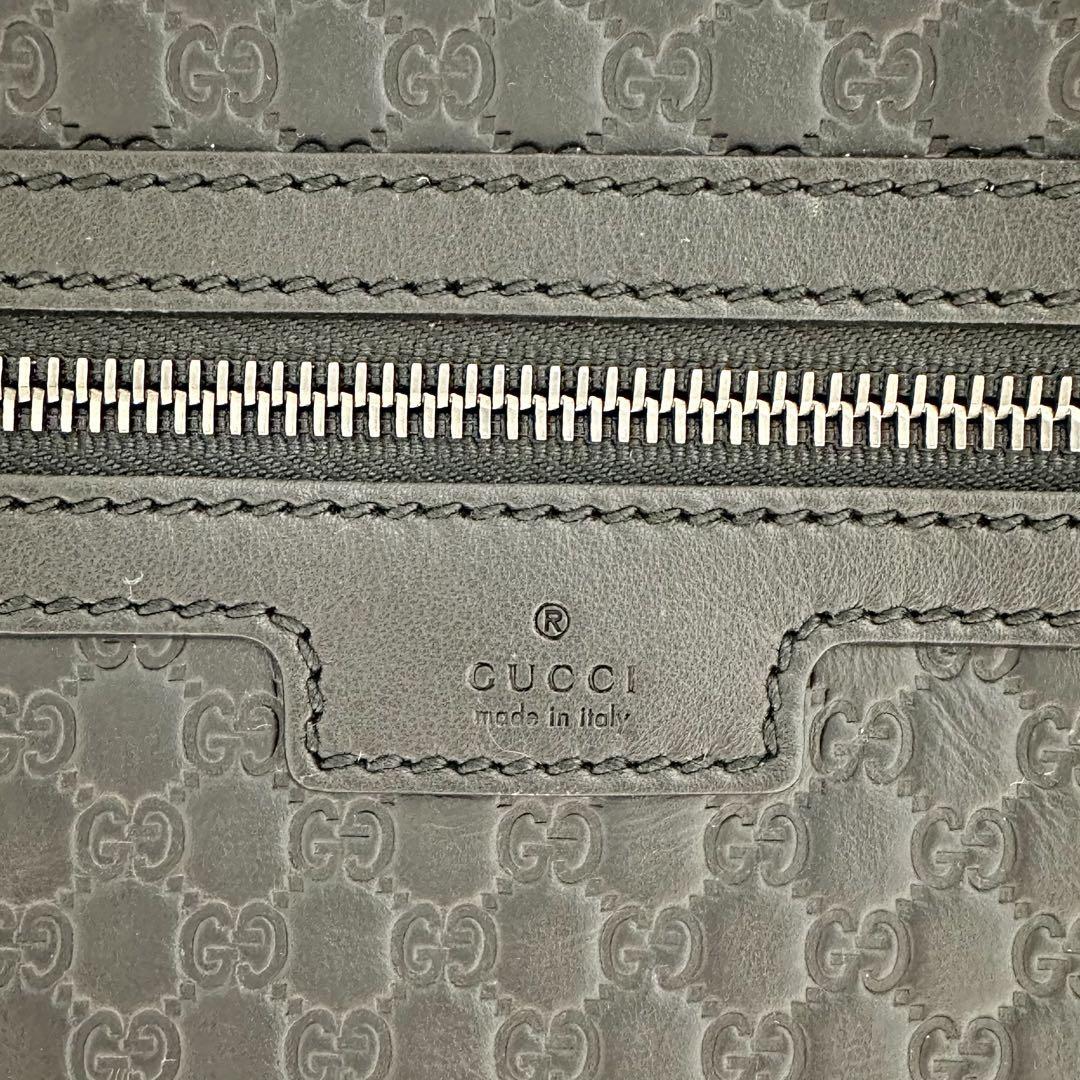 ☆美品☆GUCCI グッチ 419775 マイクログッチシマ☆ブラック☆保存袋付