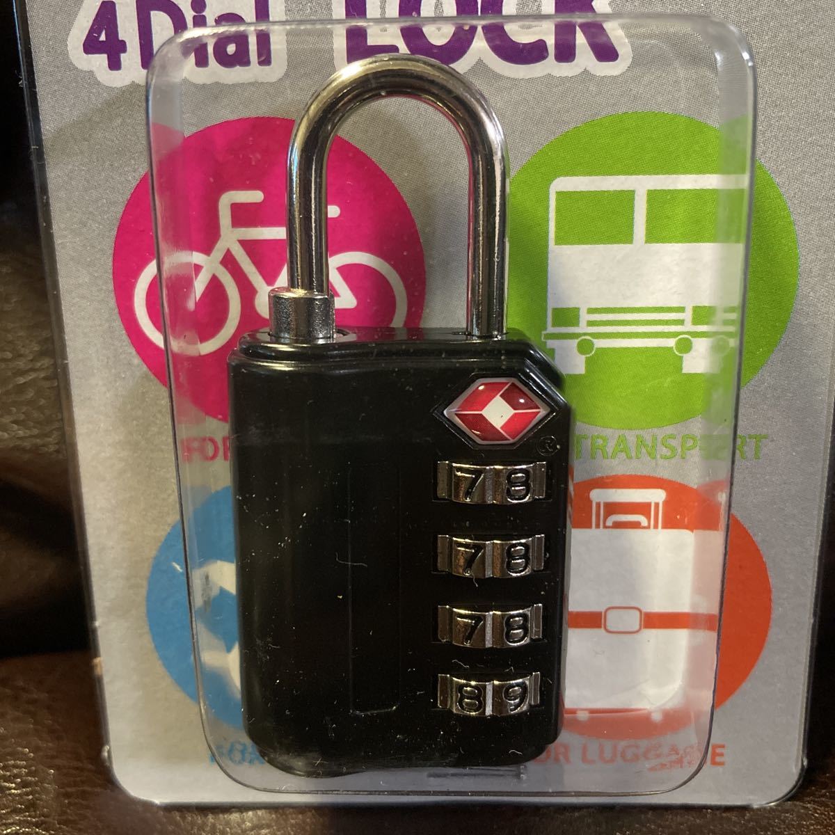 TSA 4ダイヤルロック ブラック 旅行 手荷物 施錠 TTC TSA LOCK 表示器付南京錠 アメリカ運輸保安局の画像2