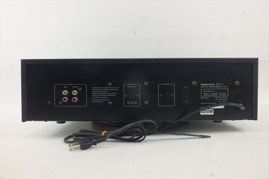 ☆ Nakamichi ナカミチ ZX-7 カセットデッキ 現状品 230407A5104