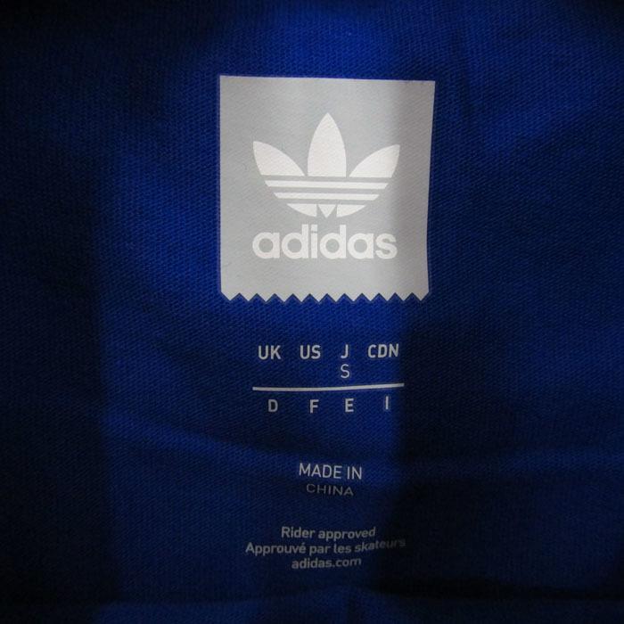 アディダス 半袖Tシャツ プリントT クルーネック スポーツウェア トップス コットン100% メンズ Sサイズ ネイビー adidasの画像2
