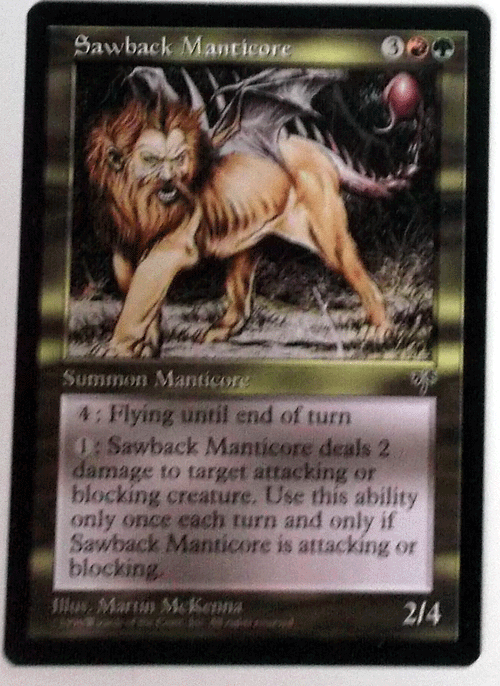 ＭTG英語/Sawback Manticore（ノコギリマンティコア）/ミラージュ/レア_画像1