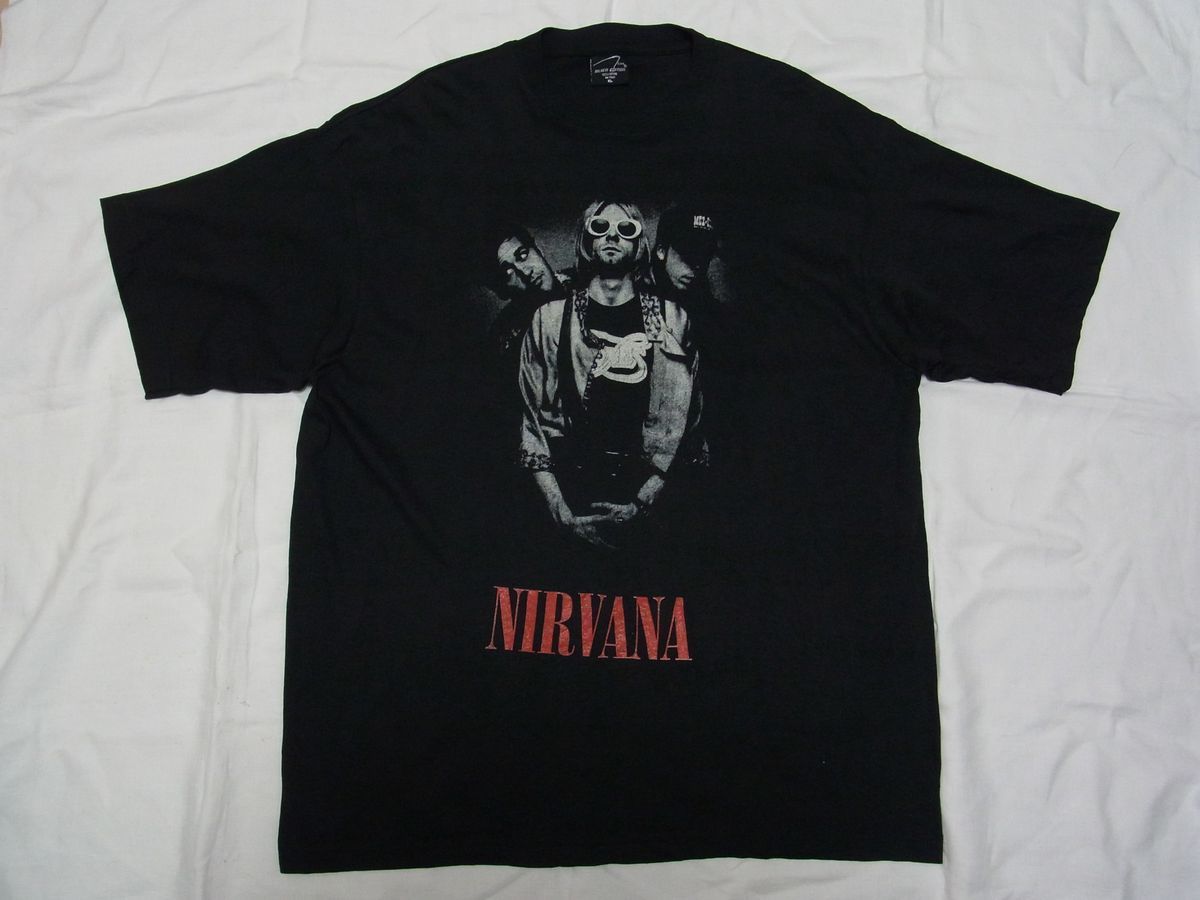 ☆ 90s ビンテージ ブート NIRVANA ニルヴァーナ Tシャツ sizeXL 黒 ☆USA古着 カート・コバーン IN UTERO PIXIES SONIC YOUTH グランジ_画像1