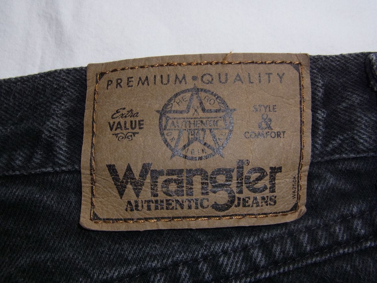 ☆ 90s USA製 Wrangler ラングラー ブラック デニム ショーツ W33 ☆古着 ショートパンツ オリジナル 606 505 550 ビンテージ オールド 80s_画像5