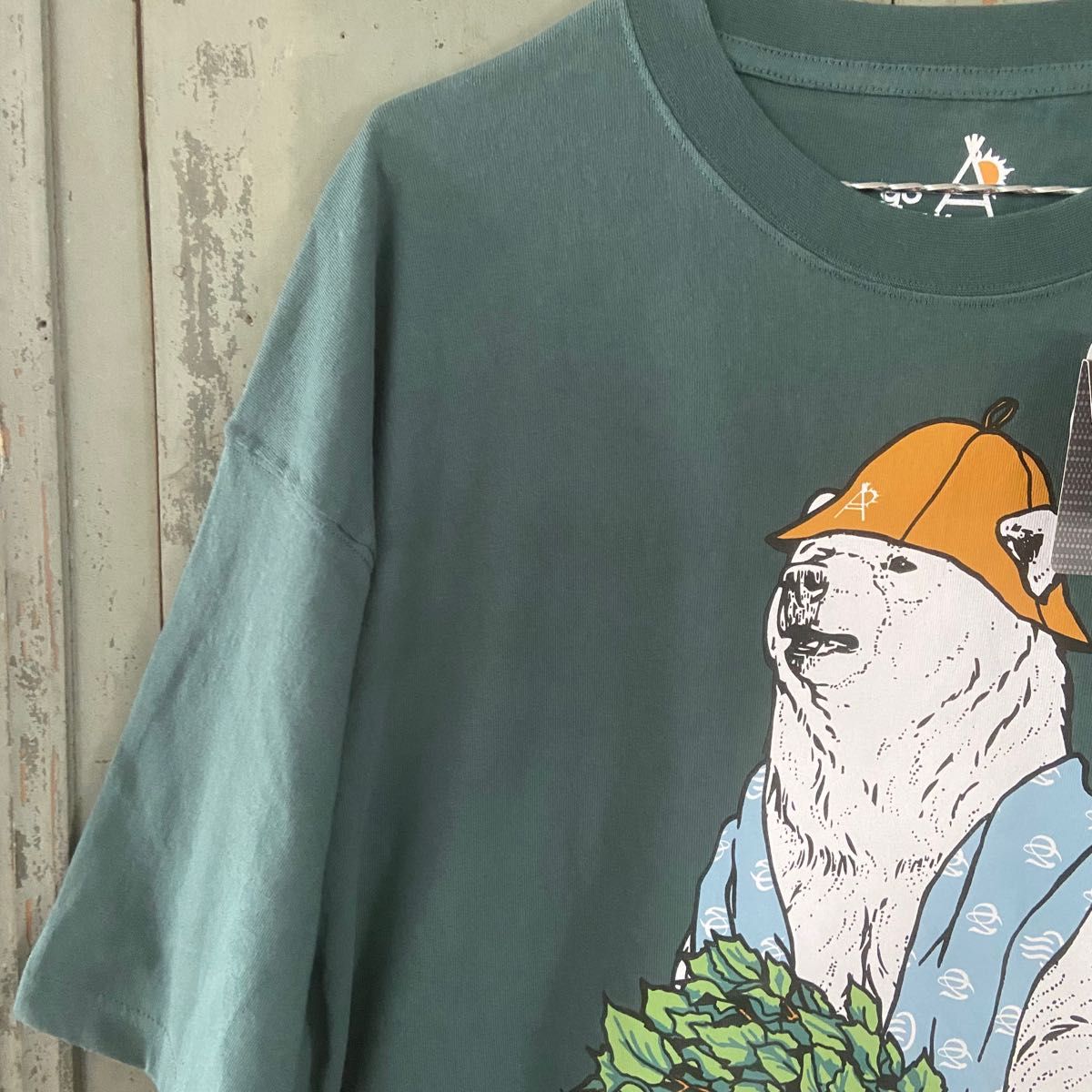 新入荷!5番 Lsize ゴースローキャラバン サウナ 熊 くま Tシャツ go slow caravan 半袖Tシャツ