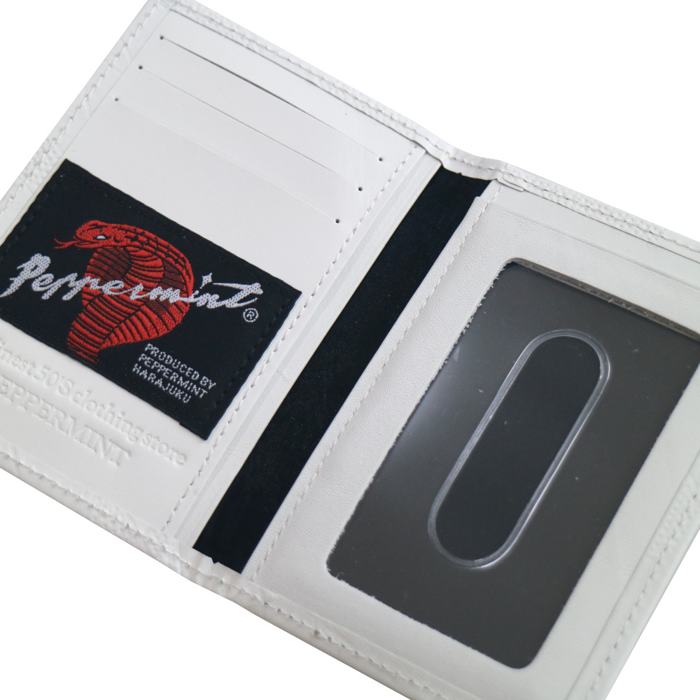 ペパーミント カードケース 名刺入れ 型押しカードケース パスケース 白 ロックンロール ロカビリー 50s ロック_画像5